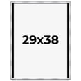 thumbnail image 1 of 29x38 Shadow Box Frame Silver | 1.375 Inches Deep Real Wood Contemporary Shadowbox Display Frame |, 1 of 7