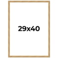 thumbnail image 1 of 29x40 Frame Beige Real Wood Picture Frame Width 1.25 inches | Interior Frame Depth 0.5 inches |, 1 of 8