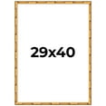 thumbnail image 1 of 29x40 Frame Gold Bamboo Solid Wood Picture Frame | 1 Inch Moulding Width | Interior Frame Depth, 1 of 8