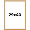 thumbnail image 1 of 29x40 Frame Gold Rustic Solid Wood Picture Frame | 1.25 Inch Wide Moulding | Rustique Gold, 1 of 8