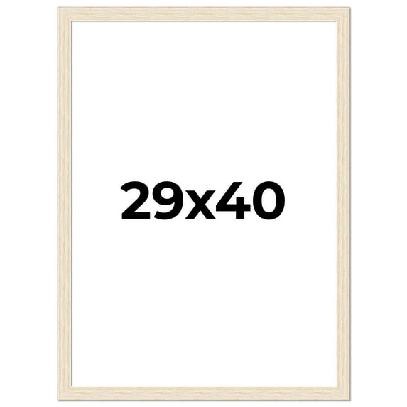 29x40 Frame White Real Wood Picture Frame Width 1.5 inches | Interior Frame Depth 0.5 inches | Barn