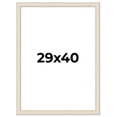 thumbnail image 1 of 29x40 Frame White Real Wood Picture Frame Width 1.75 inches | Interior Frame Depth 0.5 inches |, 1 of 8