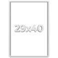 thumbnail image 1 of 29x40 Shadow Box Frame White | 2 Inches Deep Real Wood Contemporary Shadowbox Display Frame | UV, 1 of 8
