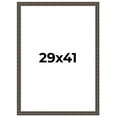 thumbnail image 1 of 29x41 Frame Black Bamboo Solid Wood Picture Frame Width 1.5 Inches | Interior Frame Depth 0.5, 1 of 8