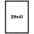 thumbnail image 1 of 29x41 Frame Black Rustic Barnwood Solid Wood Picture Frame | 1.5 Inch Moulding Width | Includes UV, 1 of 8