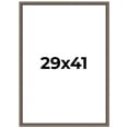 thumbnail image 1 of 29x41 Frame Silver Real Wood Picture Frame Width 1.25 Inches | Interior Frame Depth 0.5 Inches |, 1 of 8