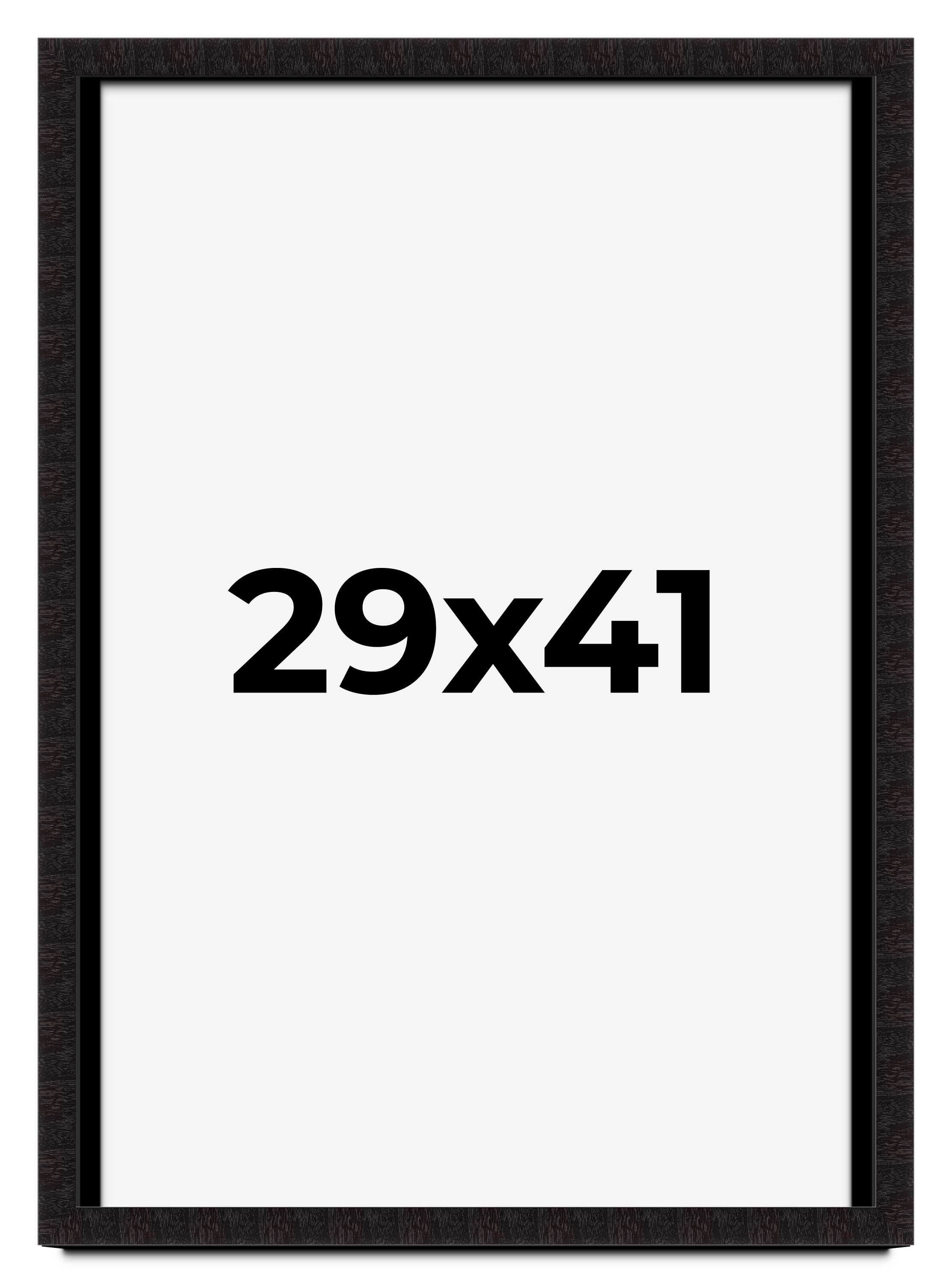 One Rabbet Frame 29x41 Shadow Box Black Solid Wood Display Picture Frame | 1 Inch Rabbet ...