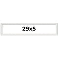 thumbnail image 1 of 29x5 Frame White Scuffed Rustic Solid Wood Picture Frame | 0.75 Inch Moulding Width| Includes UV, 1 of 8