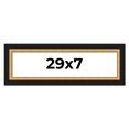 thumbnail image 1 of 29x7 Frame Gold Real Wood Picture Frame Width 2.25 Inches | Interior Frame Depth 0.5 Inches |, 1 of 8