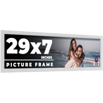 29x7 Frame White Real Wood Picture Frame Width 0.75 inches | Interior Frame Depth 0.5 inches |