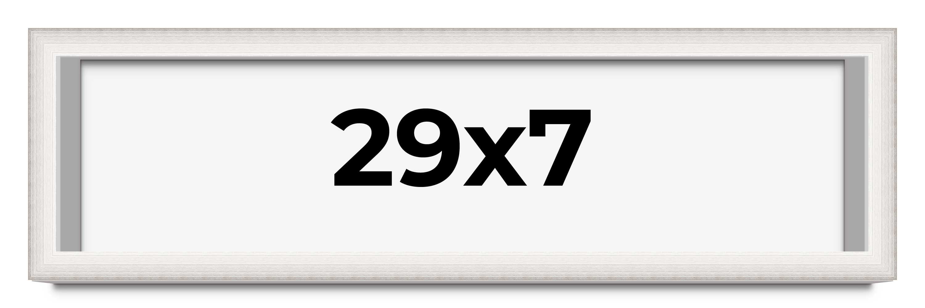 29x7 Shadow Box Silver Brushed Striped Display Frame | 1.625 Inches ...