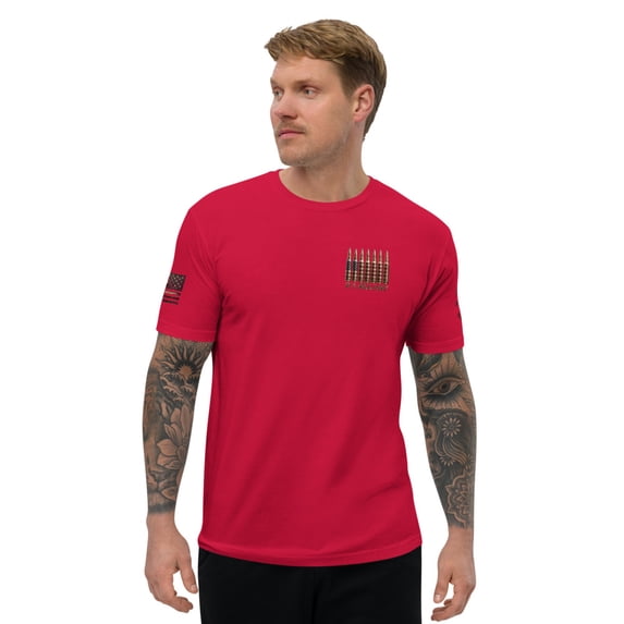2A ALL DAY Fitted T-shirt (Red, S)