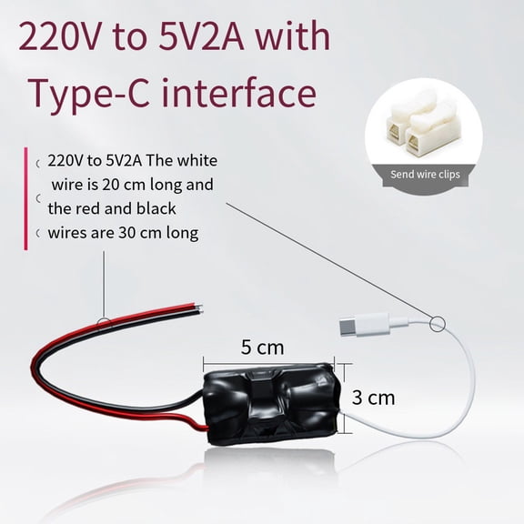 2A Current Converter 220V To 5V Adapter Energy Efficiency Lightweight Design Overheating Protection Overload Protection