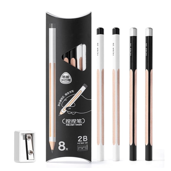 Grooved Exam Pencils 2B Triangular Pencils Drawing Pencils For Smooth Writing And Reduced Fatigue During Tests