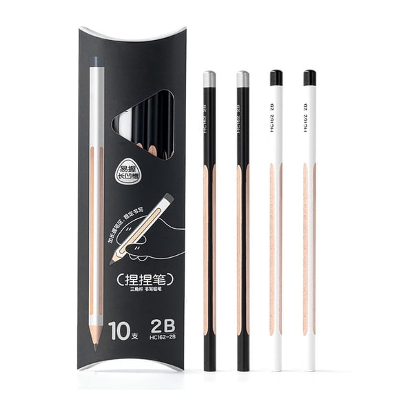 2B Exam Pencils Drawing Pencil Grooved Triangular Pencils Ensures Comfortable Writing