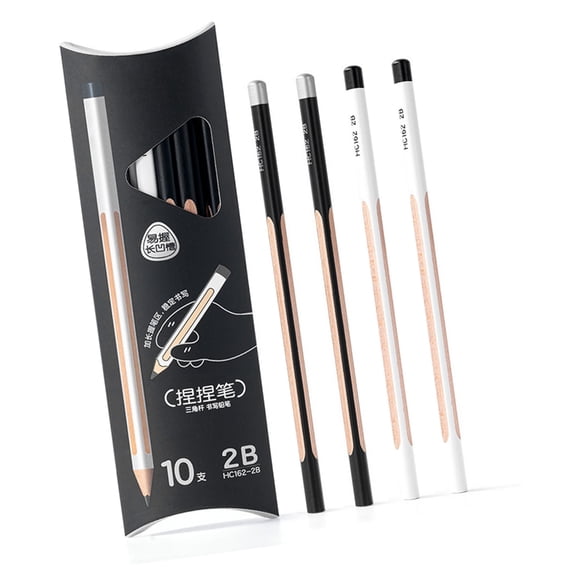 2B Exam Pencils Drawing Pencil Grooved Triangular Pencils Ensures Comfortable Writing