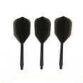 2BA Black Standard Shape Transparent Integrated Dart Shaft and Flights