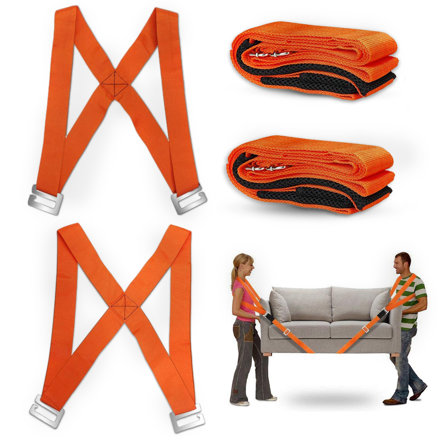 2BK Furniture Moving Straps 2Person Lifting and Moving Move Use