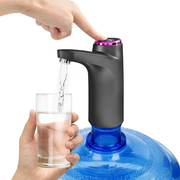 2BK Water Bottle Pump USB Charging Automatic Drinking Water Pump Dispenser Electric Water Dispenser for Universal 5 Gallon Bottle Wireless & Portable for Home Kitchen Office Use