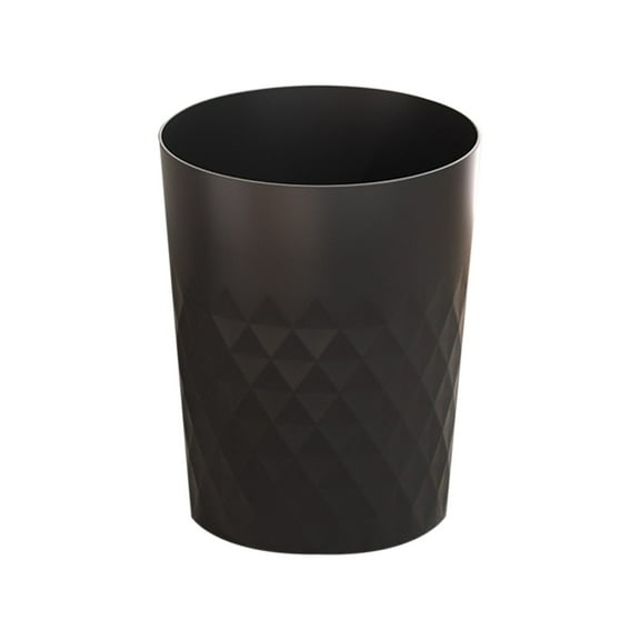 2Black Trash Can With Modern Design Pressure Ring Slim Plastic Waste Bin For Bathroom Kitchen Bedroom Office Home Use Small Space Saving Garbage Disposal Container