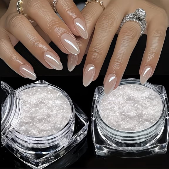 2Boxes Moonlight Pink Nail Shimmer Powder Ice Skin Brightening Glitter