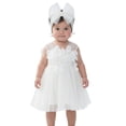 thumbnail image 1 of 2Bunnies Baby Toddler Girls' 6M-3T 3D Flower Petal Bow Tie-Back Bow Dress, 1 of 3