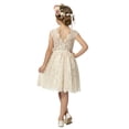 thumbnail image 1 of 2Bunnies Girls' 12M-10yr Paisley All-Over Lace Sleeveless Flower Girl Dress Knee, 1 of 7