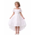thumbnail image 1 of 2Bunnies Girls' 12M-12Y All-Over Paisley Lace Off-Shoulder Flower Girl Dress, 1 of 5