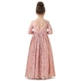 thumbnail image 1 of 2Bunnies Girls' 12M-12yr Paisley All-Over Lace V Back Long Sleeve Maxi Flower Girl Dress, 1 of 7