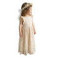 thumbnail image 1 of 2Bunnies Girls' 2T-8yr Jasmine Lace Crochet Boho Communion Rustic Girl Dress, 1 of 4
