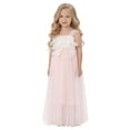 thumbnail image 1 of 2Bunnies Girls' 3T-8Y 3D Flower Petal Tie-Back Bow Maxi Flower Girl Dress, 1 of 4