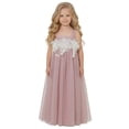 thumbnail image 1 of 2Bunnies Girls' 3T-8Y 3D Flower Petal Tie-Back Bow Maxi Flower Girl Dress, 1 of 4