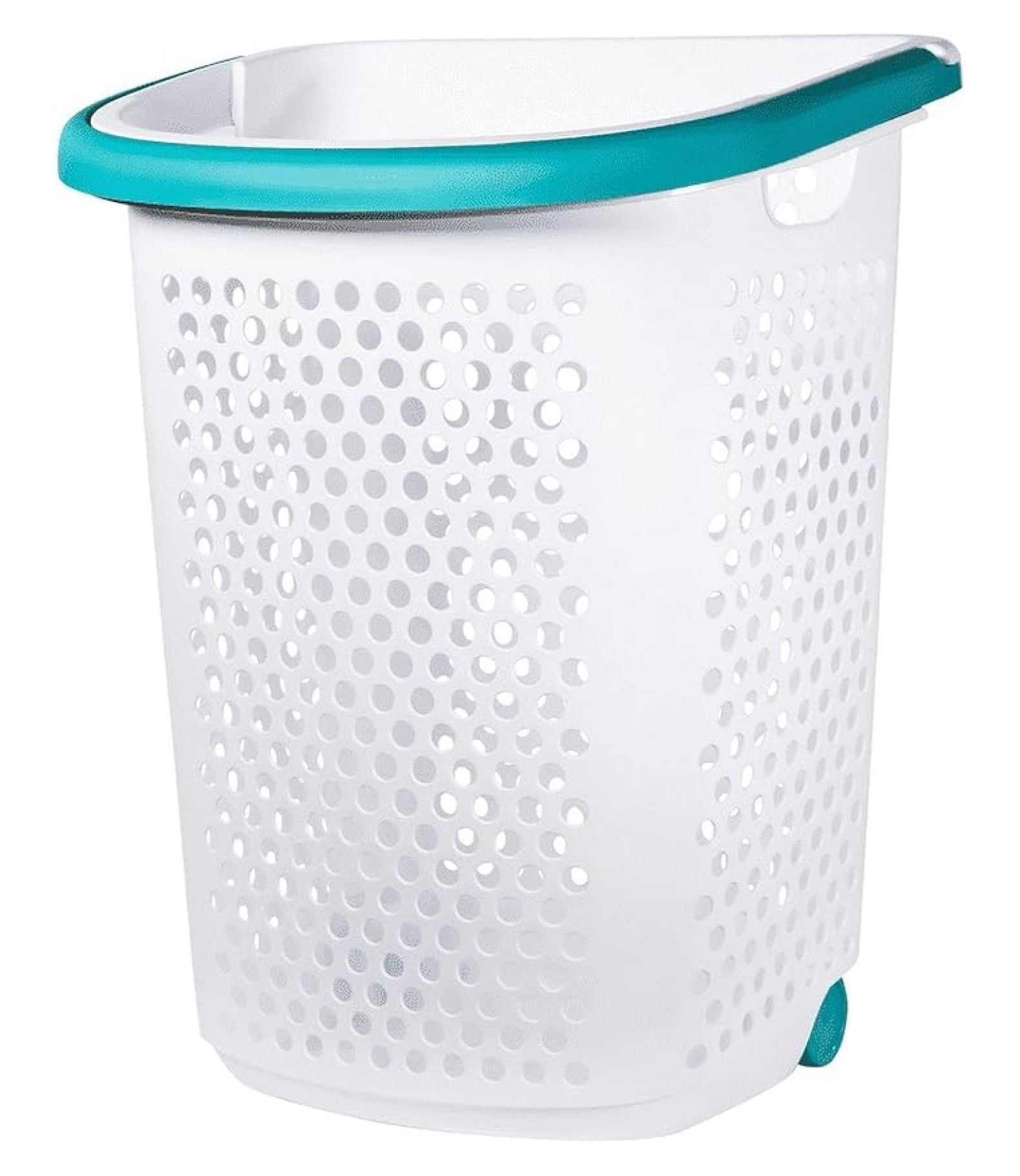 2Bushel -Wheeled Laundry Plastic Basket ,With a Handle, Lightweight and ...