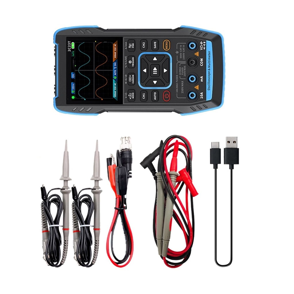 2C23T Digital Oscilloscope Multimeter Combo All in Function Generator for Repair, Development, and Education