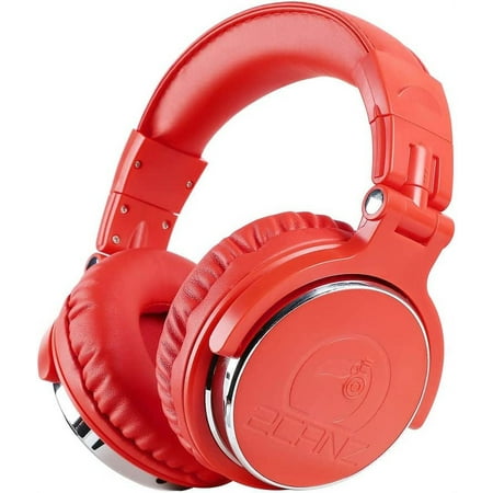 2CANZ DJ STAKZ Edition Professional Over-Ear Wired DJ Headphones, Red