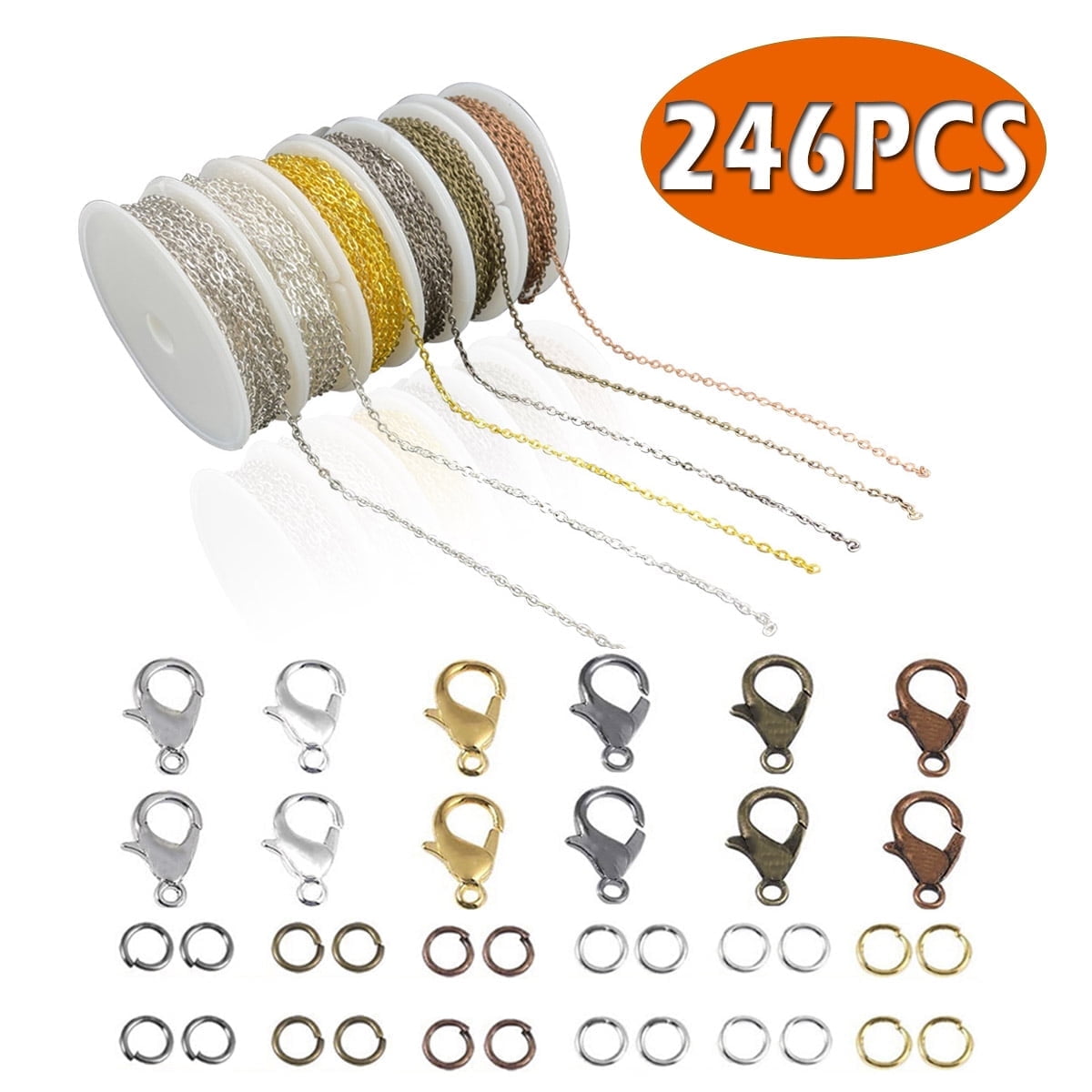 2CFUN DIY Craft Jewelry Making Kit - Necklace Chains, Bracelet Supplies ...