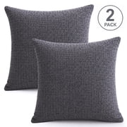 Throw Pillow Covers Decorative Couch Pillow Case Home Rustic Linen Square Pillow Covers for Home Sofa Decoration 18 *18 2 Pack Grey