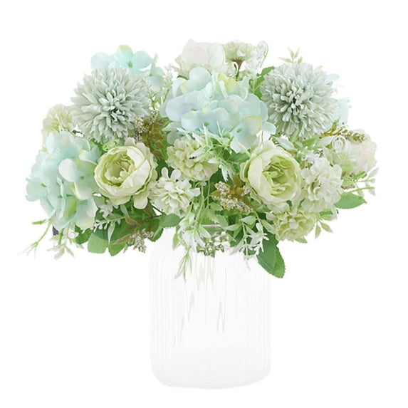2CFun Artificial Silk Hydrangea Wedding Bouquet (2 Count)