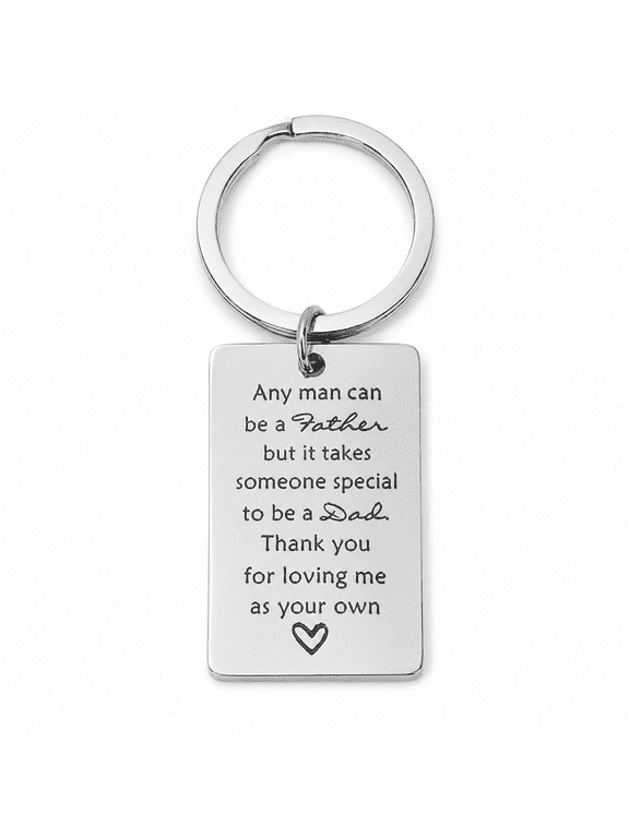 2CFun Fathers Day Stainless Steel Split Ring Keychain