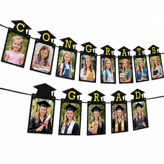 2CFun Graduation Banners with Photo, 9.84 ft