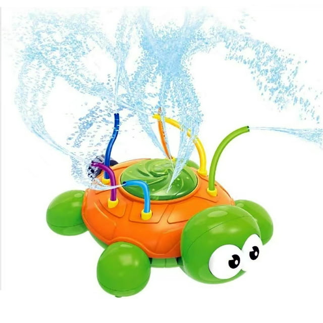 2CFun Sprinkler Toy for kids Water Fun Splash Play Toy Children Spinning Spray Turtle Outdoor Toys for Yard gift for Toddlers Boys Girls