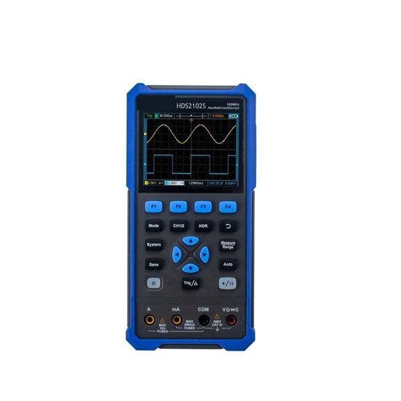 2CH HDS2202S 200MHz 1GSa/s Handheld Oscilloscope Multimeter 25MHz Waveform Signal Generator 3.5inch USB Test Tool ,Professional Designed