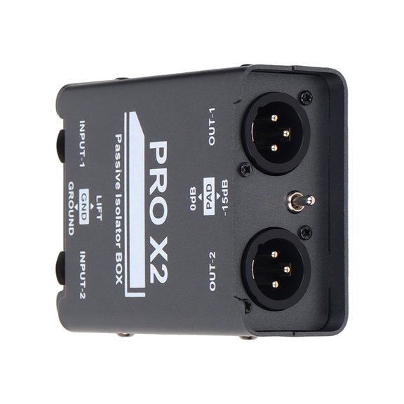 2CH Isolatation Auditory Isolator Box Blocking Electrical Interferences For Studio Car Stereos Use X2