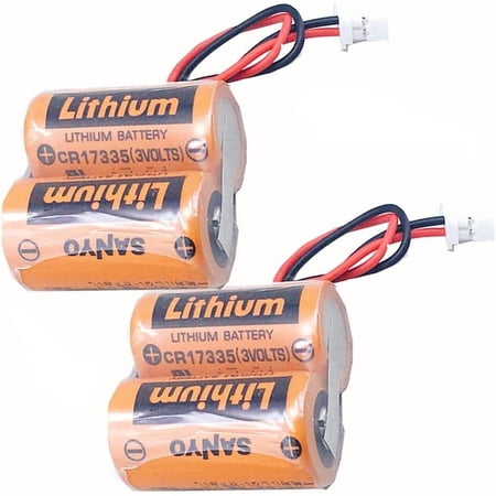 2CR17335A WK17 6V 1800mAh Lithium Battery Compatible for SANYO MR-BAT6V1 2CR17335A WK17(Pack of 2) (CR17335)