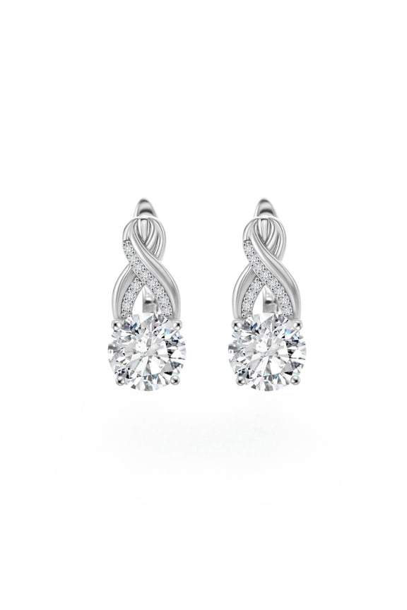 2CT Bridal Butterfly Moissanite Drop Earrings for Women Lab Grown Diamond Dangle Earrings Moissanite Stud Teardrop VVS D Color 925 Sterling Silver