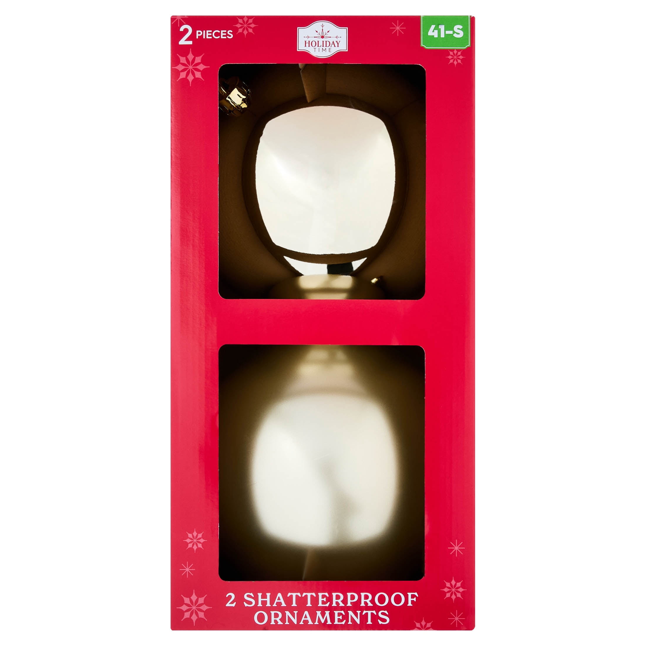 2-Count Champagne Jumbo Ball Shatterproof Christmas Ornaments, 8.5", by Holiday Time
