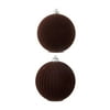 Dark Brown Flocked Jumbo Shatterproof Christmas Or