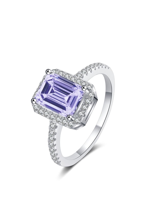 2CT Emerald Cut Moissanite Wedding Bands for Women Sterling Silver Anniversary Rings D Color VVS1 Moissanite Rings Diamond Rings with Certificate