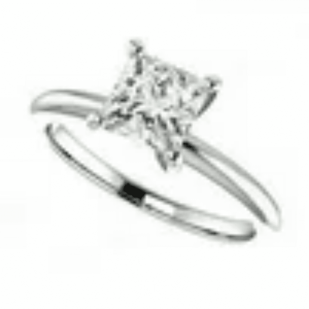 2CT Emerald Lab Created Diamond (VVS1,D) 14K White Gold Solitaire Ring Fine Jewelry for Women Gifts