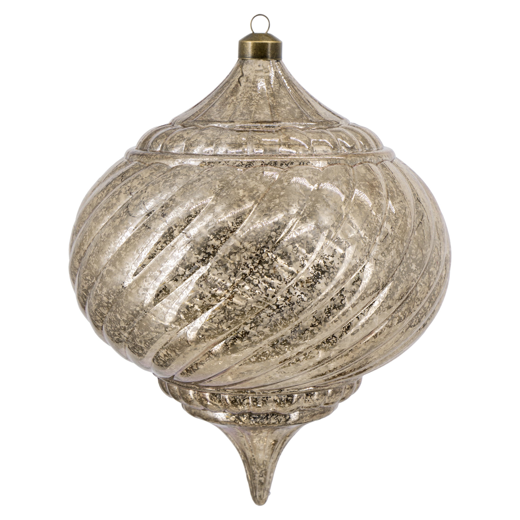 My Texas House 2-Count Gold Finial Shatterproof Christmas Ornaments, 11"